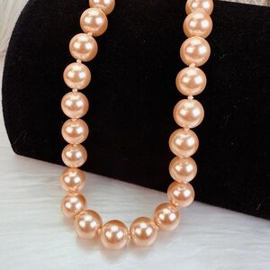 Vintage Pink Faux Pearl Necklace